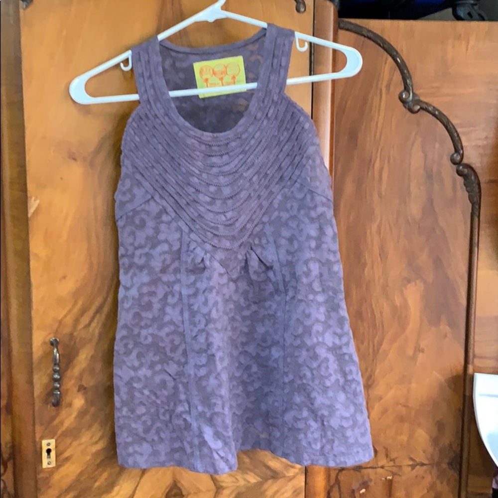 Free people lace swing top purple